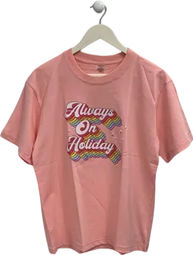 Always on Holiday Pink Graphic T-Shirt S