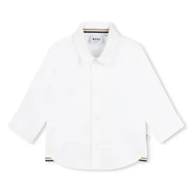 BOSS KIDSWEAR Infant White Oxford Long Sleeve Shirt