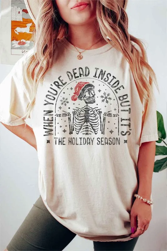 Christmas Skeleton Graphic Tee / T-Shirt