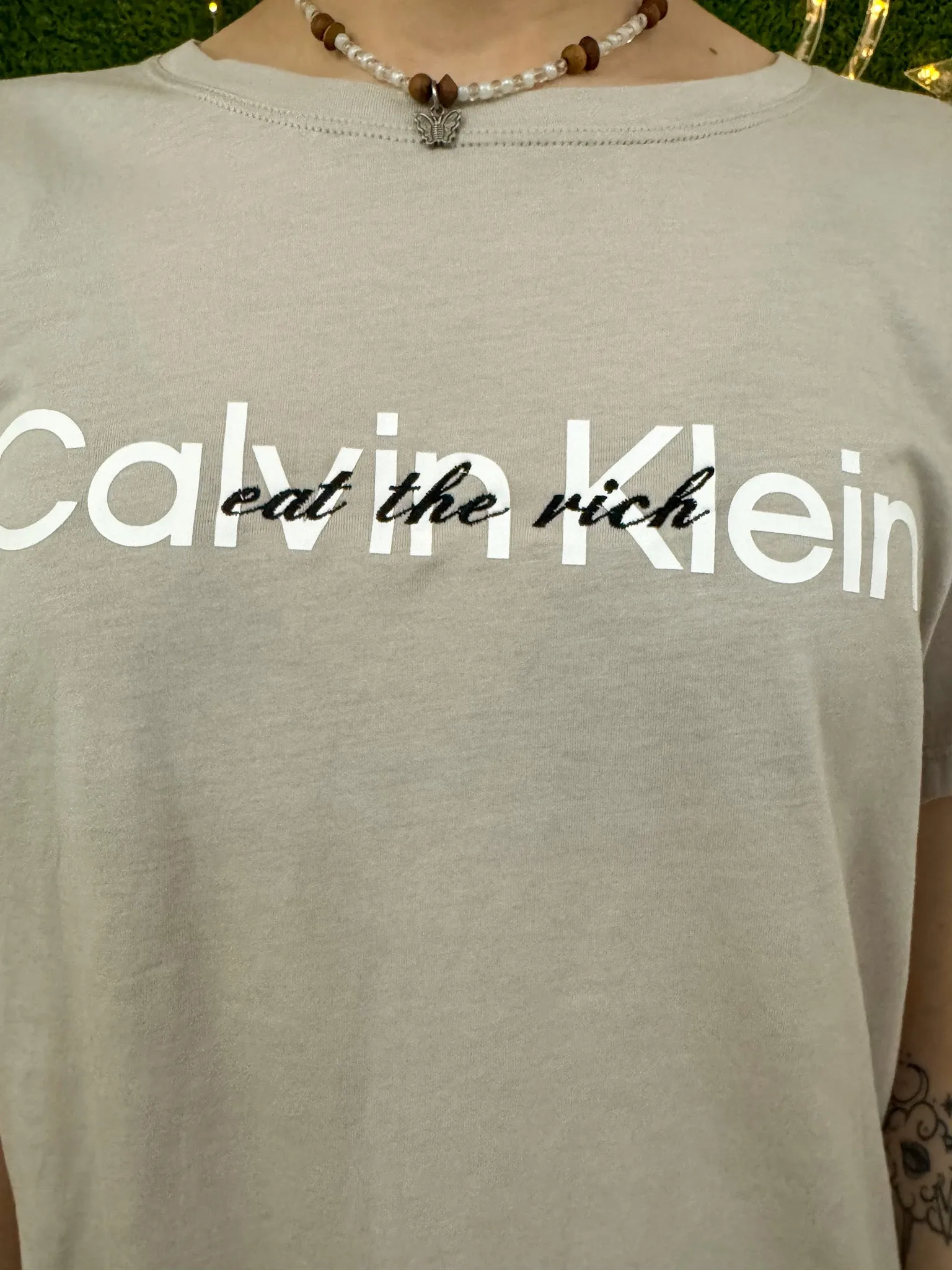 Eat the Rich Khaki T-Shirt XL
