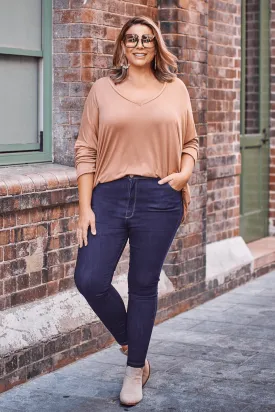 Erica Essential Long Sleeve Top Camel
