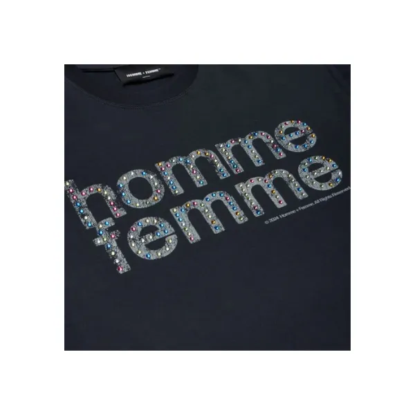 Homme Femme Mardi Gras Cropped T-Shirt - Black