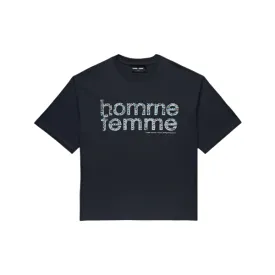 Homme Femme Mardi Gras Cropped T-Shirt - Black