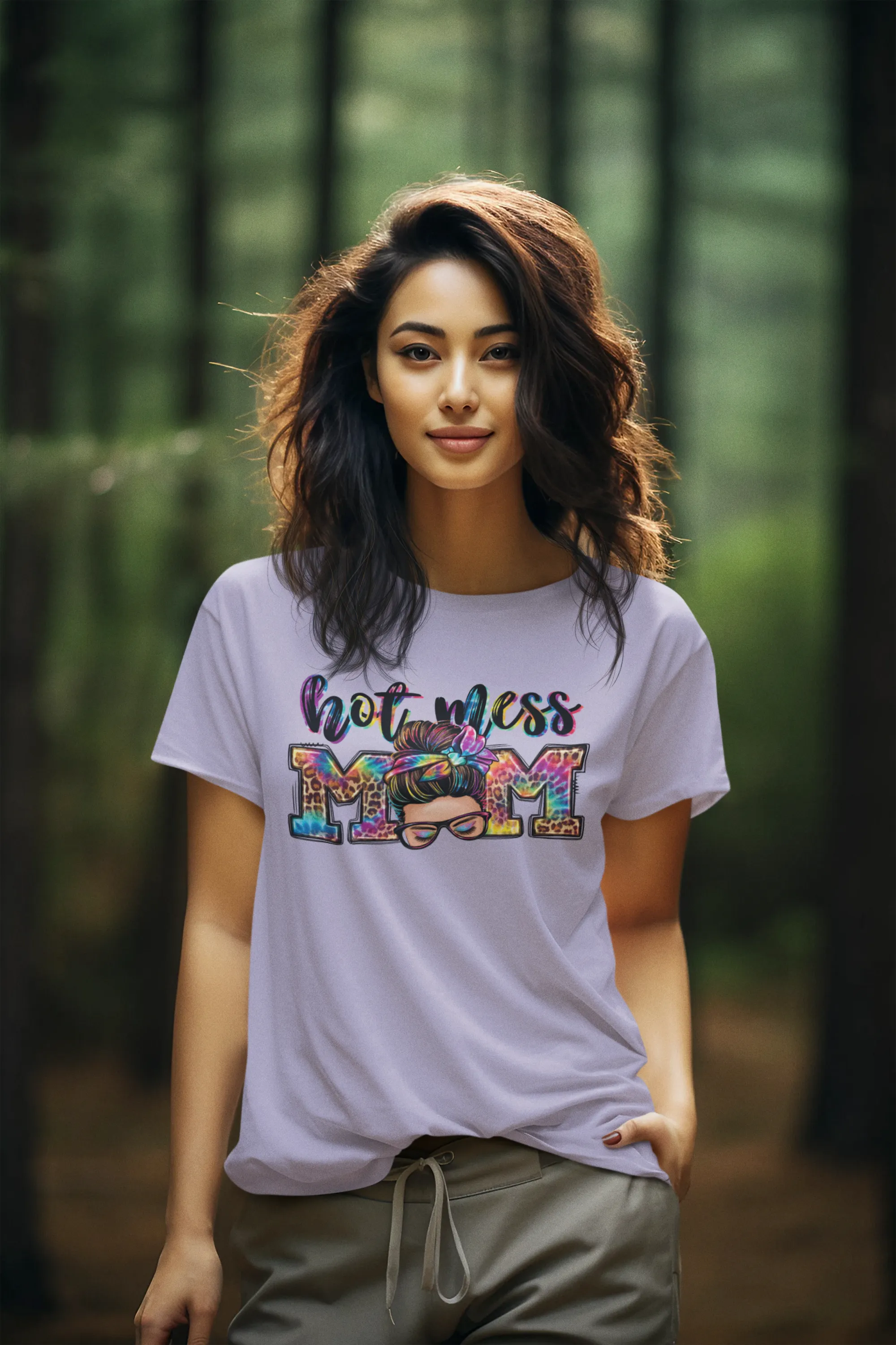 Hot Mess Mom Graphic Women's T-Shirt