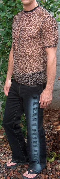 Leopard Mesh T-Shirt