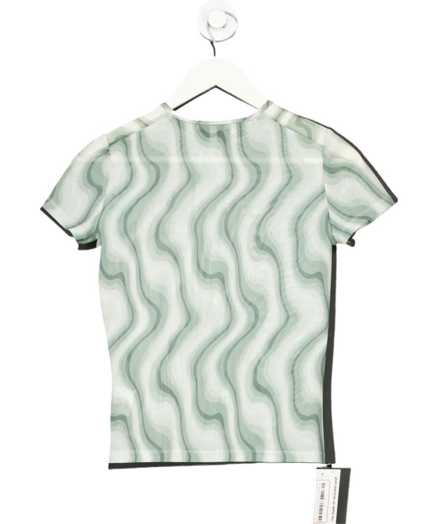 Miaou Green Mesh Swirl Blend T Shirt UK M