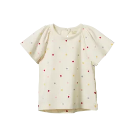 Nature Baby Faye Tee - Polka Dot Dusky Print