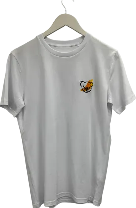Tingly Teds White Embroidered Bear Logo T Shirt UK S