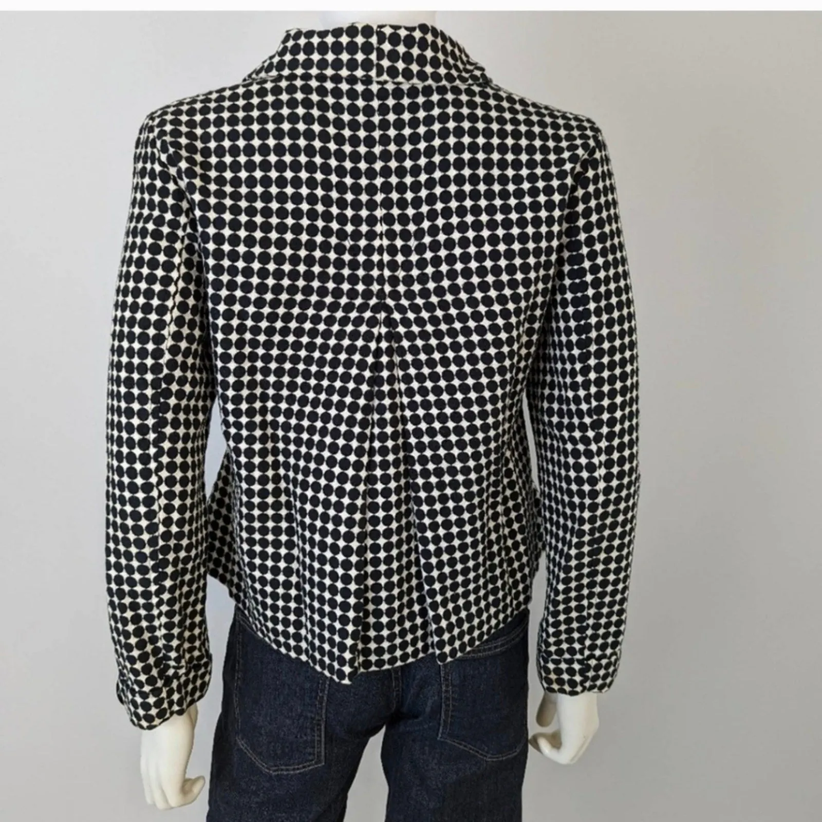 Vintage Polka Dot Cropped Jacket / Medium Petite