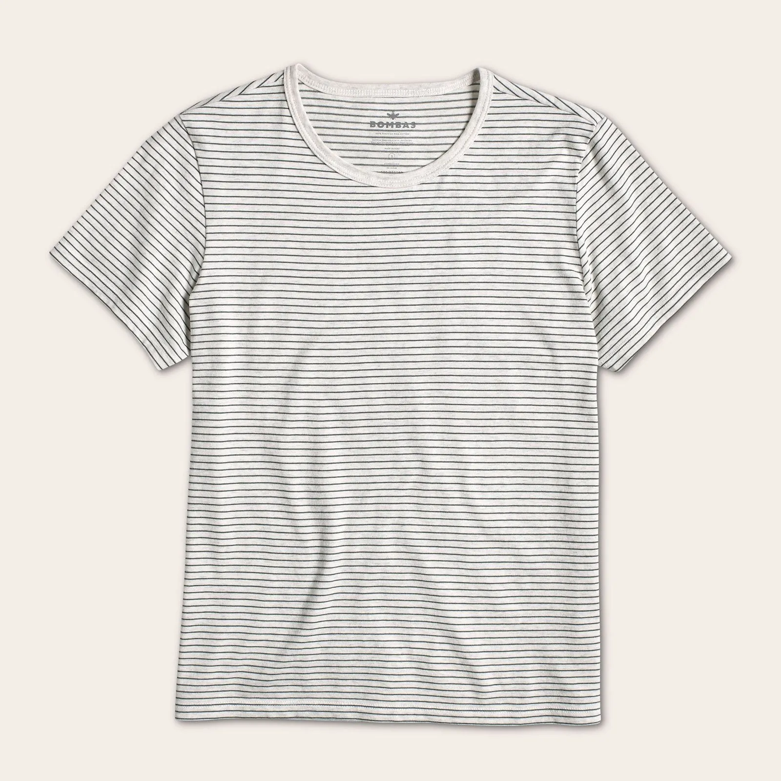 Women's Pima Cotton Striped Crew Neck T-Shirt