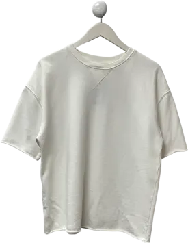 ZARA White Round Neck T-shirt UK S